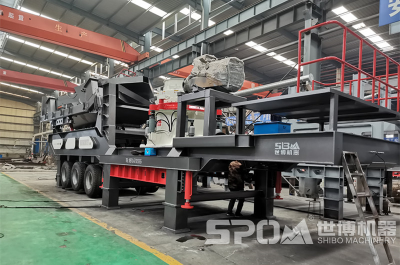 輪胎移動磕石機，圓錐破移動破碎機