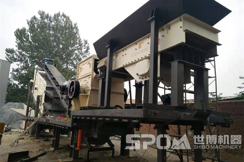 移動砂石料箱式破碎機，三組合移動破碎機